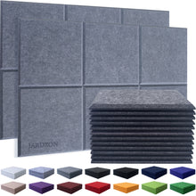 Load image into Gallery viewer, JARDEON 24 Pack Art Acoustic Panels, High Density Sound Proof Padding, Good for Acoustic Treatment and Decoration, Beveled Edge Tiles for Echo Bass Insulation 12&quot;x12&quot;x0.4&quot;
