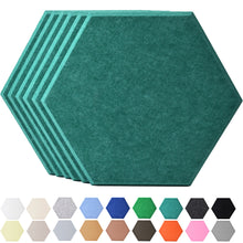 Load image into Gallery viewer, JARDEON Large Hexagon Acoustic Panels Art Decor Sound Proof Padding Wall Tiles, Beveled Edge, 14&#39;&#39; X 15&#39;&#39; X 0.4&#39;&#39;, 12 Pack