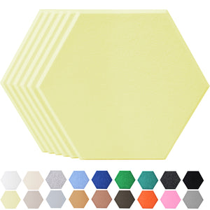 JARDEON Hexagon Acoustic Panels Art Decor Sound Proof Padding Wall Tiles, Beveled Edge, 13'' X 14'' X 0.4'', 6 Pack