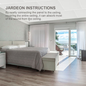 JARDEON Sound Absorption Panels Acoustic Panel, Beveled Edge, 16" X 12" X 0.4", 6 Pack
