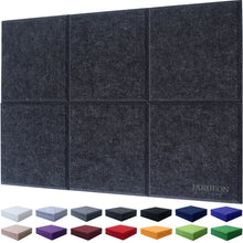 Load image into Gallery viewer, JARDEON Sound Panels Polyester Sound Proof padding Acoustic Panels, Multiple Colors, Beveled Edge, 12&#39;&#39; X 12&#39;&#39; X 0.4&#39;&#39;, 6 Pack