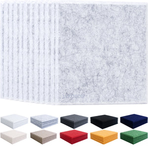 JARDEON 12 Pack Large Acoustic Panels Sound Proof Padding, 16 X 16 X 0.4 Inches Sound dampening Panel Used in Home & Offices